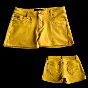Buzz Stretchy Yellow Short Shorts